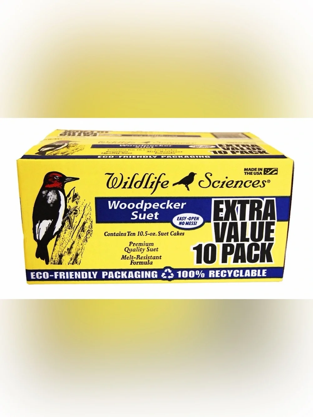Wildlife Sciences Woodpecker Suet Cake 10 Pack for Wild Birds